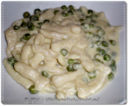 Cavatelli con piselli e crema di carciofi