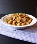 Farrotto vegan con funghi e ceci