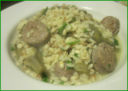 Zuppa ai 3 cereali con carciofi e salsicce