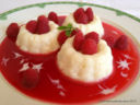 Savarin di riso alla salsa di lamponi