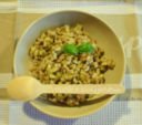 Zuppa tiepida di Farro e Lenticchie con Zucchine