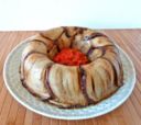 Timballo di riso vegetariano con le melanzane