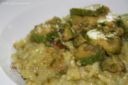 Risotto con crema di zucchine e gorgonzola