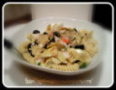 Fusilli freddi con surimi, carciofini ed olive nere