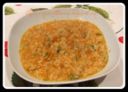 Risotto con zucca, zucchine e fonduta di provolone al profumo di arancia