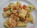 Calamarata con Salmone e Gamberoni al profumo d' Estate