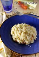 Risotto al sedano con formaggio di capra