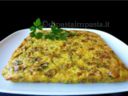 Frittata di funghi e riso al forno