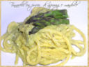 Tonnarelli con purea di asparagi e mandorle