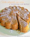 Torta integrale con cocco e composta di mirtilli