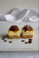 mini cheesecake al gorgonzola dop, fichi caramellati e Ficotto