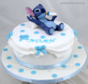 Torta battesimo per un maschietto con Stitch della Disney in pasta di zucchero