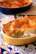 Lasagna con i porri e salsiccia