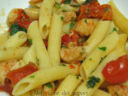 Penne con gamberi e pomodorini