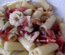 Rigatoni con gamberi e melanzane