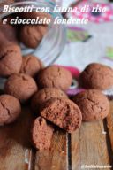 Biscotti con farina di riso e cioccolato fondente