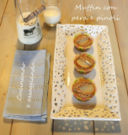 Muffin con pera e pinoli