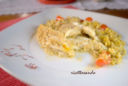 Quinoa allo zafferano con platessa e verdure