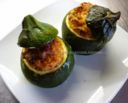 Zucchine tonde ripiene di riso alla mediterranea