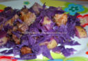 Crauti viola e salsiccia