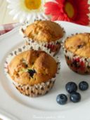 Muffins ai mirtilli e cioccolato bianco