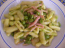 Cecatielli (Cavatelli) al Prosciutto e Crema di Piselli