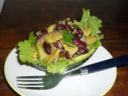 Insalata di avocado e fagioli rossi