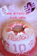 One direction birthday pink cake