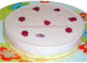 Torta fredda allo yogurt e lamponi