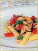 Penne con cozze e peperoni