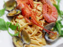 Scialatielli con Vongole Scampi e Gamberoni