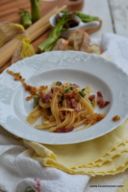 PASTA CON LE PUNTARELLE E PANCETTA