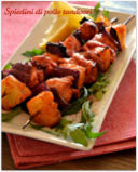 Spiedini di pollo tandoori -Chicken tandoori skewers