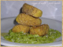 Crocchette di ceci e curry su salsa speziata di zucchine