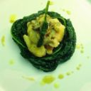 Coda di rospo con cavolo nero, porcini e olio al tartufo Marina Colonna