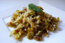 INSALATA DI ORZO E MELANZANE PICCANTI