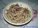 Spaccatelle con crema di fagioli e pancetta croccante