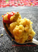 Crumble di ciliegie e pistacchi