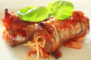 Involtini di melanzane con spaghettini