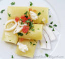 Paccheri con calamari gamberi e cocco