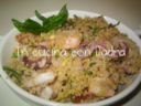 Cous cous in insalata con pesce e verdure (crude)