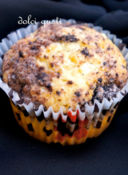 muffin con crumble di fave di cacao