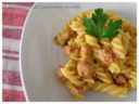 RICETTA FUSILLI ALLA CREMA DI PORRI E SALSICCIA