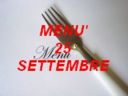 Menù per il 25 settembre