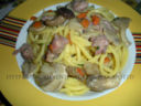 Tonnarelli funghi e salsiccia