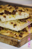 Focaccia porri, salsiccia e mozzarella!!!