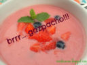 Gazpacho di anguria e fragole