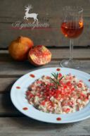 Risotto al melograno, culatello e riduzione di rosè