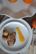 Ricetta filetto di maiale con salsa ai cachi