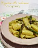 Rigatoni alla carbonara di asparagi